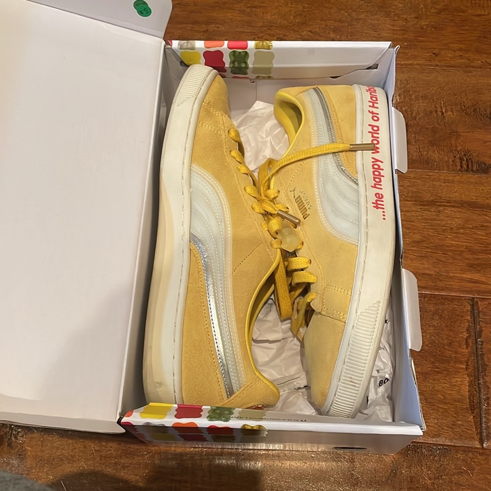 Puma Suede Triplex Haribo Mens US 10.5 EUR 44 Yellow Sneakers Shoes with Box - Picture 13 of 16